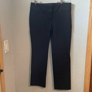 Ann Taylor LOFT Women's Black Marissa Straight Career Trouser Pants Size 10